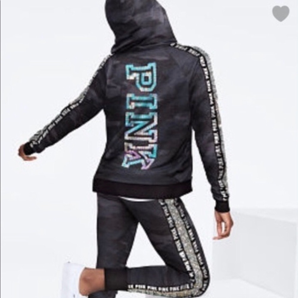Vs Pink set mermaid bling jacket and pants